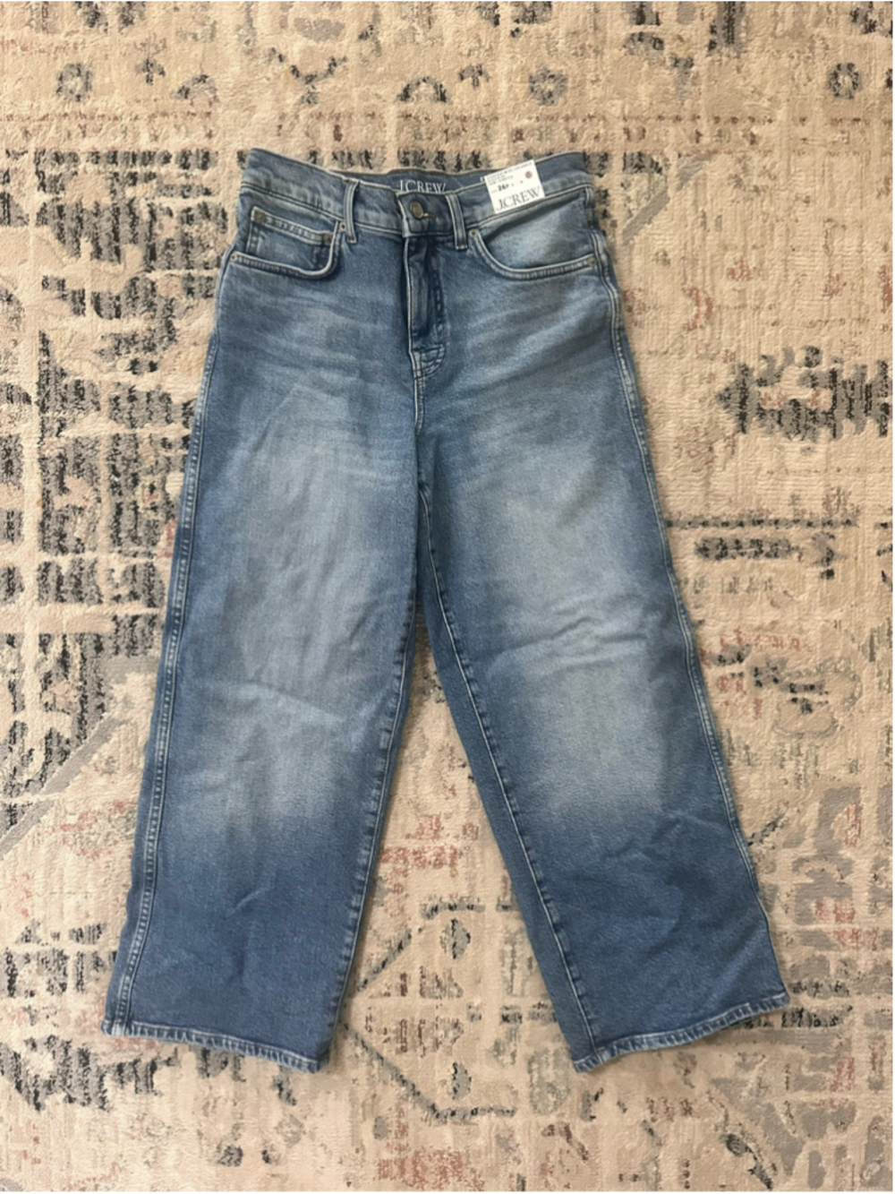 Women's J.Crew Everyday Wide-Leg Ankle Jeans, Blue, Size 26P NWT